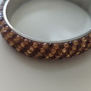 Elegant Brown Crystal Bangle
